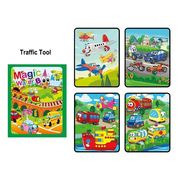 Planet Gates YJ01207 Magic Water Painting Book For Kids Baby Games Toys Montessori Coloring Books Baby Paint Educational Toys For Baby 1 2 3 Years