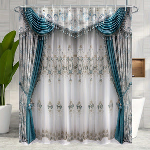 Planet Gates YL8308 / 1pc 1pc Window Drapery Printed Shower Curtain, Waterproof Shower Curtain Including Hooks, Decorative Bathtub Curtain, Bathroom Partition, Bathroom Accessories, Bathroom Decor