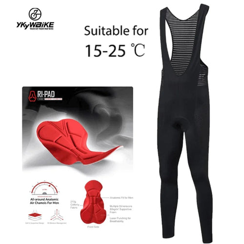 Planet Gates YLPBZ052 / Asia XL(EU L) YKYWBIKE Spring Autumn Cycling Pants Men PRO Bike Long  Pants Cool Breathable Cycling bib Pants Quick Dry Bike Tight MTB