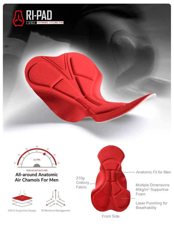 Planet Gates YLPBZ052 / Asia XL(EU L) YKYWBIKE Spring Autumn Cycling Pants Men PRO Bike Long  Pants Cool Breathable Cycling bib Pants Quick Dry Bike Tight MTB