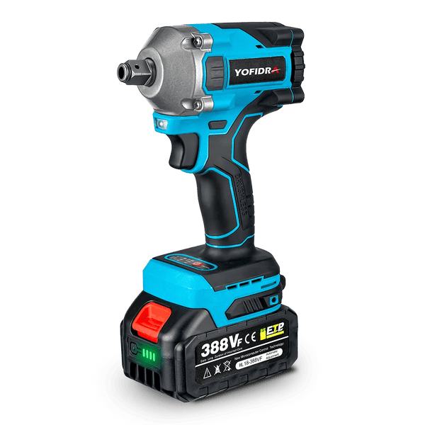 Planet Gates Yofidra 1000N.m 20V Brushless Electric Impact Wrench Cordless Wrench Socket 1/2 Inch Li-ion Battery For Makita 18V Battery