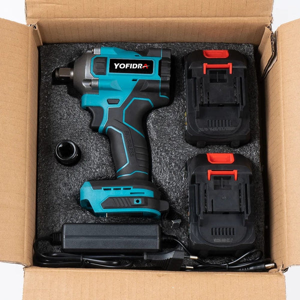 Planet Gates Yofidra 1000N.m 20V Brushless Electric Impact Wrench Cordless Wrench Socket 1/2 Inch Li-ion Battery For Makita 18V Battery