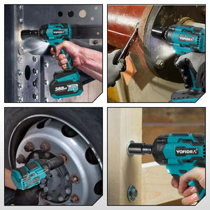 Planet Gates YOFIDRA 1000N.m Brushless Electric Impact Wrench 1/2" Cordless Rechargeable Socket Screwdriver Power Tool For Makita 18V Battery