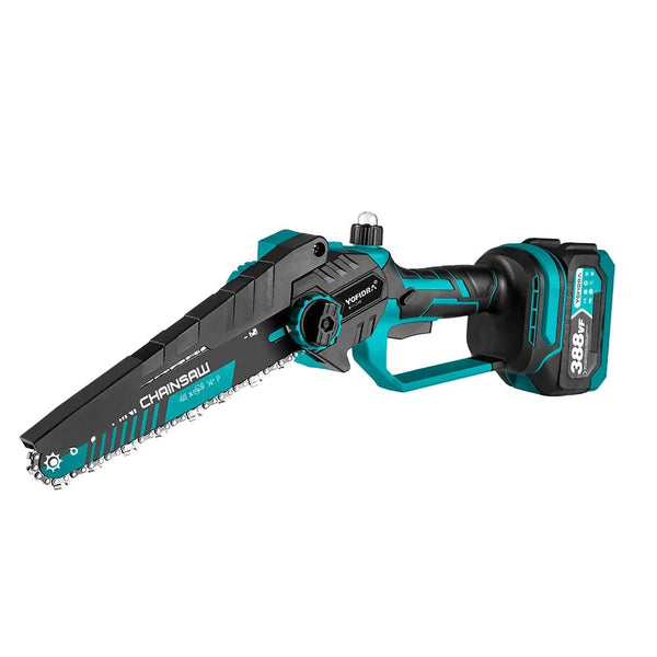 Planet Gates Yofidra 8 Inch Brushless Electric Chainsaw Cordless Rechargeable Woodworking Garden Pruning Saw Tool for Makita 18V Battery