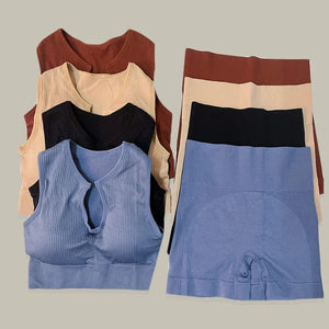 Planet Gates Yoga Set Gym Set Workout Clothes for Women Seamless Leggings Sports Bra Suit Female Clothing High Waist Shorts Women Tracksuit