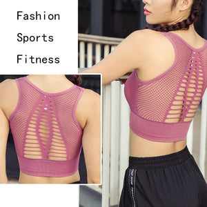 Planet Gates Yoga Sports Bra Women Yoga Crop Top Shockproof Push Up Underwear Fitness Bras Athletic Vest Gym Shirt Sport Sportswear Sling Bra