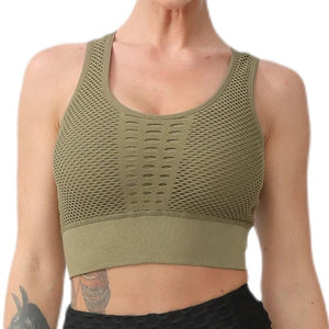 Planet Gates Yoga Sports Bra Women Yoga Crop Top Shockproof Push Up Underwear Fitness Bras Athletic Vest Gym Shirt Sport Sportswear Sling Bra