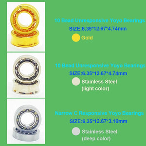 Planet Gates Yoyo Bearing 10Pcs/Bag UR188 R188 Responsive Unresponsive Bearings for YoYo Professional Metal Ball Bearing Parts