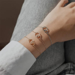 Planet Gates YS14924 / 15 Extend 3CM / Silver Color eManco Women Trendy Thin 316 Stainless Steel Bracelet Minimalist Chain Bracelets for Women Adjustable Length Bracelet