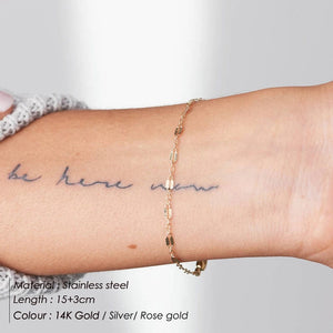 Planet Gates YS25117 / Gold Visunion Adjustable Gold Color Stainless Steel Chain Bracelets for Women Wholesale Stainless Steel Jewelry Women Bracelets