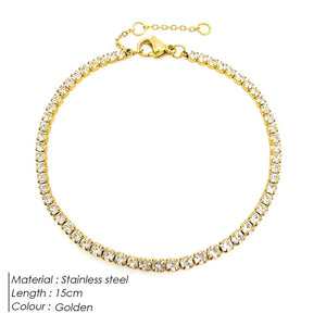 Planet Gates YS36104 Gold Color eManco Stainless Steel Women's Zirconia Tennis Bracelet Classic Bridal Accessories Wholesale