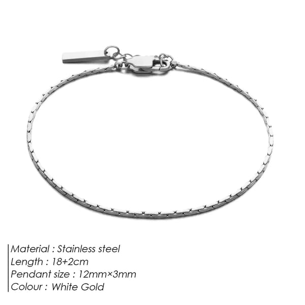 Planet Gates YS44938 White Gold / Thickness 1.3MM ELANDIS Men's Stainless steel Waterproof White gold Bracelet Does Not Lose color Jewelry Bracelet Wholesale Direct Marketing