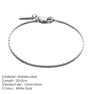 Planet Gates YS44938 White Gold / Thickness 1.3MM ELANDIS Men's Stainless steel Waterproof White gold Bracelet Does Not Lose color Jewelry Bracelet Wholesale Direct Marketing