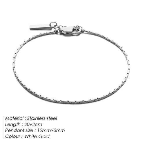 Planet Gates YS44938 White Gold / Thickness 1.3MM ELANDIS Men's Stainless steel Waterproof White gold Bracelet Does Not Lose color Jewelry Bracelet Wholesale Direct Marketing