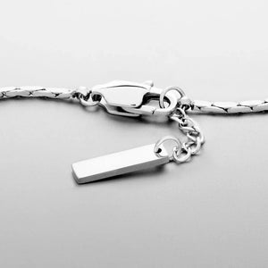 Planet Gates YS44938 White Gold / Thickness 1.3MM ELANDIS Men's Stainless steel Waterproof White gold Bracelet Does Not Lose color Jewelry Bracelet Wholesale Direct Marketing