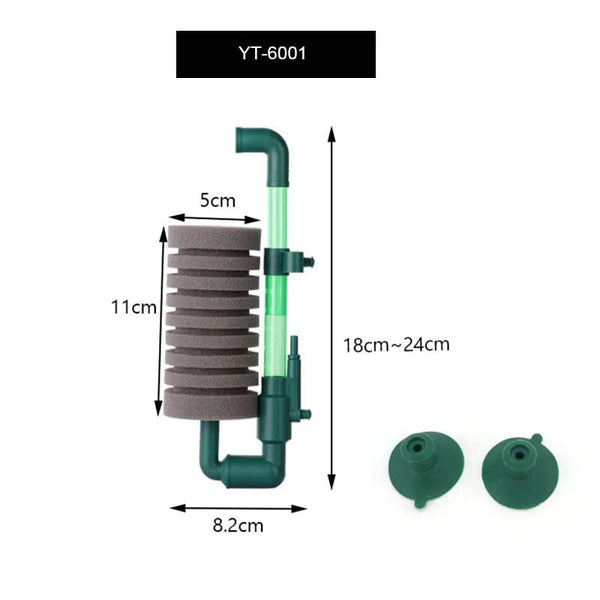 Planet Gates YT-6003 VERSION 01 New Bio Sponge Filter For Aquarium Fish Tank Shrimp Pond Air Pump Biochemical Filtration Noiseless Foam Aquarium Accessories