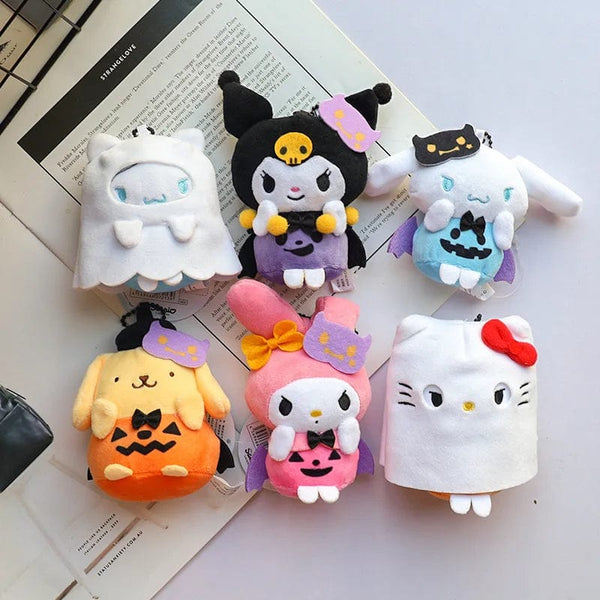 Planet Gates yuguigou Hellokitty Halloween Doll Cinnamoroll Kuromi Kawaii Ghost Plush Toy Key Pendant Bag Accessories Birthday Gifts Halloween Toys