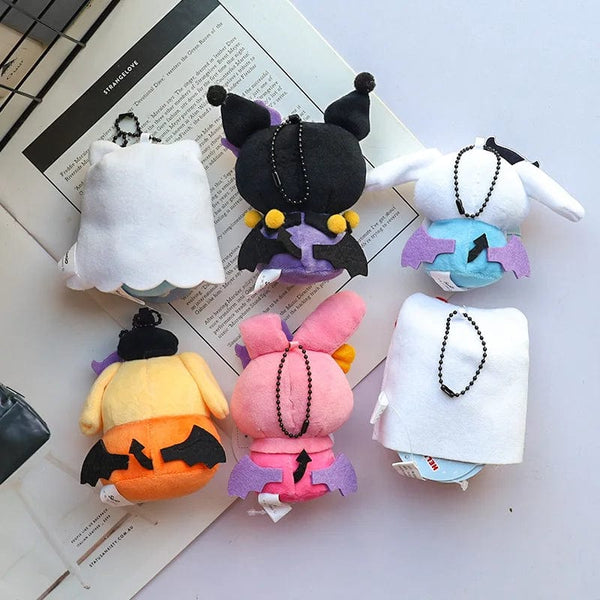 Planet Gates yuguigou Hellokitty Halloween Doll Cinnamoroll Kuromi Kawaii Ghost Plush Toy Key Pendant Bag Accessories Birthday Gifts Halloween Toys