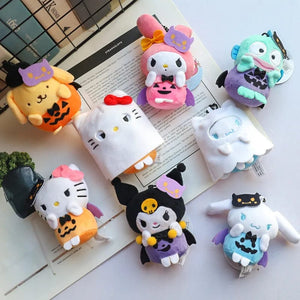 Planet Gates yuguigou Hellokitty Halloween Doll Cinnamoroll Kuromi Kawaii Ghost Plush Toy Key Pendant Bag Accessories Birthday Gifts Halloween Toys