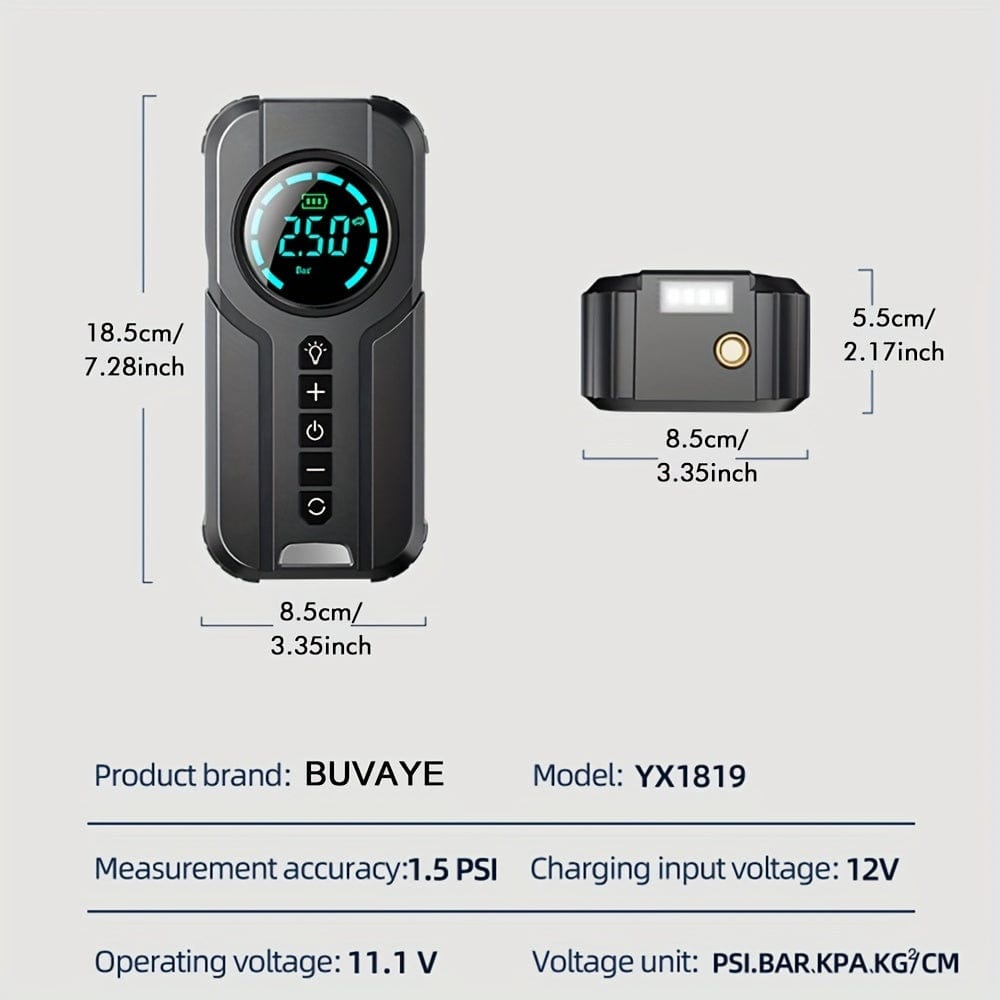 Planet Gates YX1819L Car Inflator Tire Pump 12v Air Pump For Car Portable Tire Inflator Electric Motorcycle Pump Air Compressor For Car Motorcycles