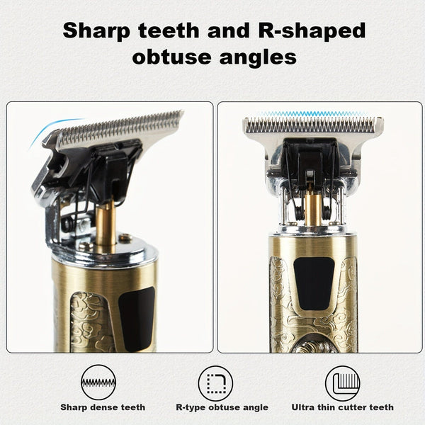 Planet Gates YYT-016 Professional Hair Clipper, Electric Shaver With LED Display, Hair Clipper, Beard Trimmer, USB-C Charging, Cordless Long Hair Trimmer, Hair/Beard Trimmer Set With 4 Attachment Combs, Holiday Gift For Him