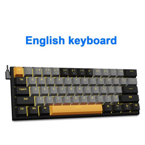 Planet Gates Z11-GB-PT / Red axis E-YOOSO Z11 USB Mechanical Gaming Wired Keyboard Red Switch 61 Keys Gamer Russian Brazilian Portuguese for Computer PC Laptop