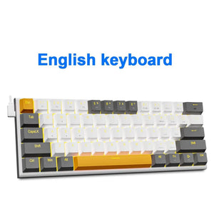 Planet Gates Z11-GB-PT / Red axis E-YOOSO Z11 USB Mechanical Gaming Wired Keyboard Red Switch 61 Keys Gamer Russian Brazilian Portuguese for Computer PC Laptop