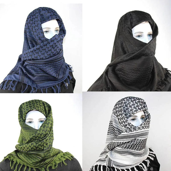 Planet Gates ZBL / One Size Military Arab Keffiyeh Shemagh Scarf Cotton Winter Shawl Neck Warmer Cover Head Wrap Windproof Tactical Camping Scarf Men Women