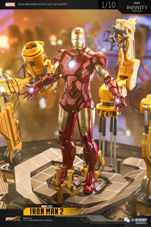 Planet Gates Zd Toys Suit Up Gantry With MK4 iron man Gantry Original 1/10 Tony Stark Model Action Figure Collectible Toy Gift For Kid
