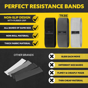Planet Gates ZD03 Fabric Resistance Hip Booty Bands Glute Thigh Elastic Workout Bands Squat Circle Stretch Fitness Strips Loops Yoga Gym Equipment