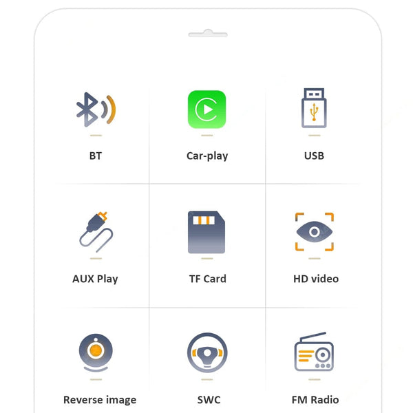 Planet Gates ZD1 with CP AA Universal 7" 1din Retractable Screen Car Radio Android Auto Carplay Multimedia Video Player Intelligent Vehicle System BT FM USB