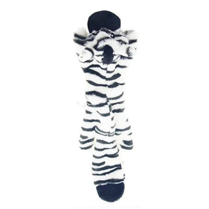 Planet Gates zebra Funny Simulated Animal No Stuffing Dog Toy with Squeakers Durable Stuffingless Plush Squeaky Dog Chew Toy Crinkle Pet Squeak Toy
