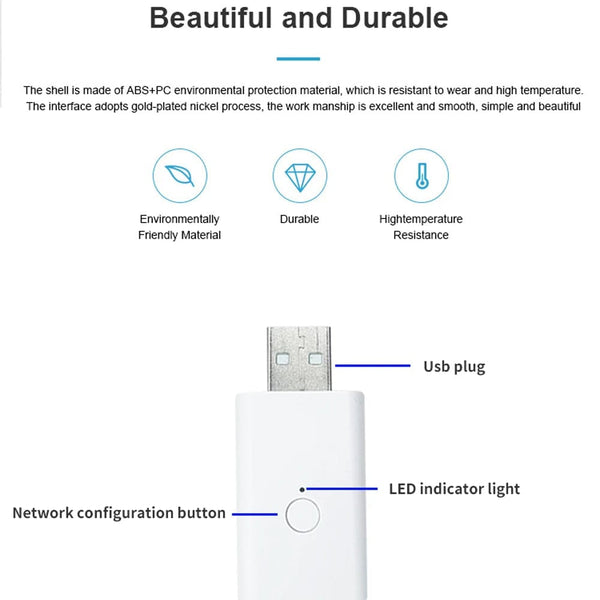 Planet Gates ZigBee 1pc Tuya for ZigBee Signal Repeater USB Signal Amplifier Extender ZigBee Gateway Smart Home Devices Smart Automation For Smart Life