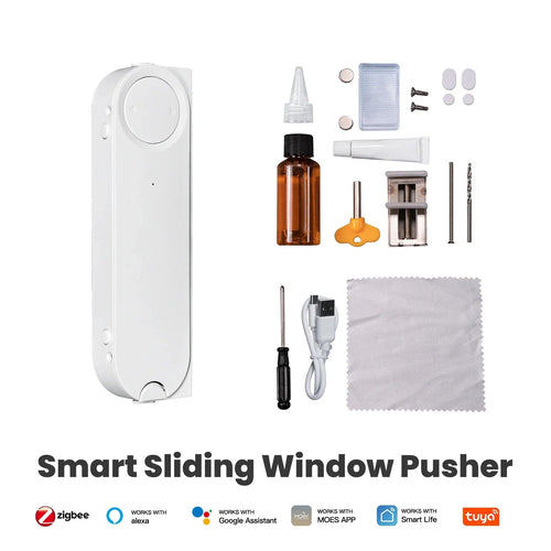 Planet Gates Zigbee Window Pusher / CHINA MOES Tuya ZigBee Smart Sliding Window Pusher Automatic Opener Closer Solar Charging App Remote Control Support Alexa Google Home