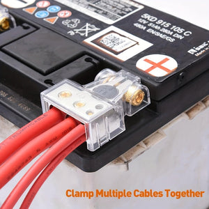 Planet Gates Zinc Alloy 2pcs Battery Terminal, Heavy Duty Automotive Battery Terminal Connector With Protective Cover For Cars, Vans, Trucks, Etc.