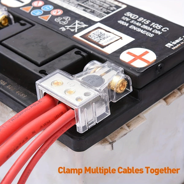 Planet Gates Zinc Alloy 2pcs Battery Terminal, Heavy Duty Automotive Battery Terminal Connector With Protective Cover For Cars, Vans, Trucks, Etc.