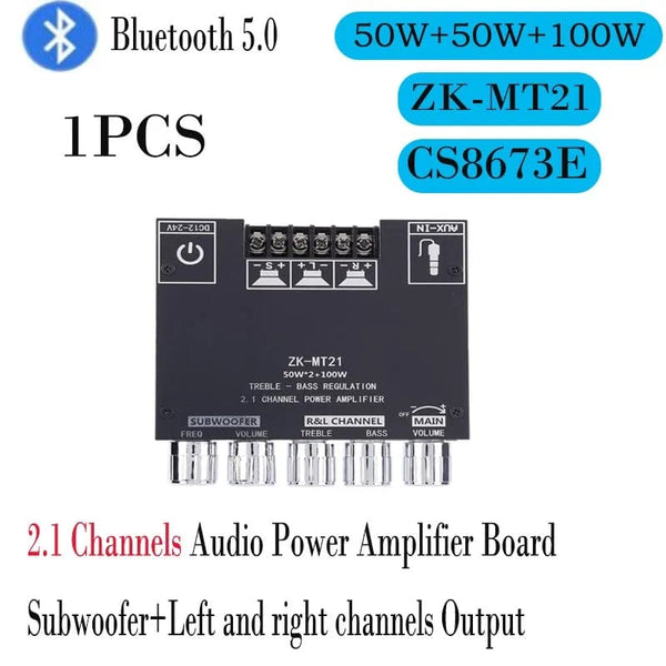 Planet Gates ZK-MT21 / CHINA ZK-MT/TB21 2x50W+100W 2.1 Channel BT5.0 AUX Digital Sound Amplifier with Bluetooth Audio Amplifier Board for Consumer Electronic