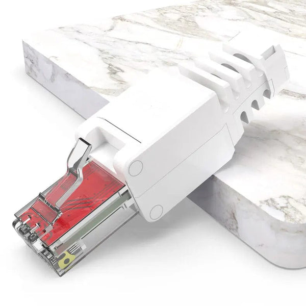 Planet Gates ZoeRax 1PCS Tool Free RJ45 CAT6 Connector Ethernet Termination Plugs,  23AWG to 26AWG Cable Internet Plug Installation Toolless