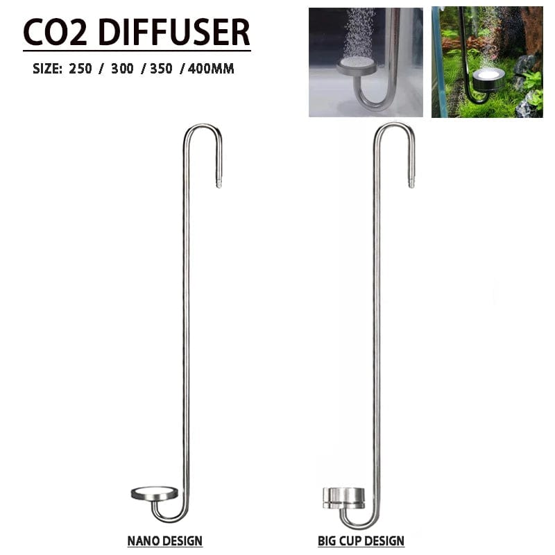 Planet Gates ZRDR Aquarium CO2 Diffuser Stainless Steel Material Atomizer Ceramic Disc Refiner, Used For Aquatic Plant Growth Accessories