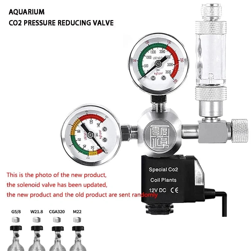 Planet Gates ZRDR DIY Aquarium CO2 Regulator Magnetic Solenoid Kit Check Valve Fish Tank Accessories CO2 Control System Reactor Generator Set