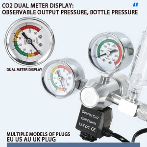 Planet Gates ZRDR DIY Aquarium CO2 Regulator Magnetic Solenoid Kit Check Valve Fish Tank Accessories CO2 Control System Reactor Generator Set