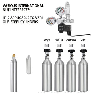 Planet Gates ZRDR DIY Aquarium CO2 Regulator Magnetic Solenoid Kit Check Valve Fish Tank Accessories CO2 Control System Reactor Generator Set