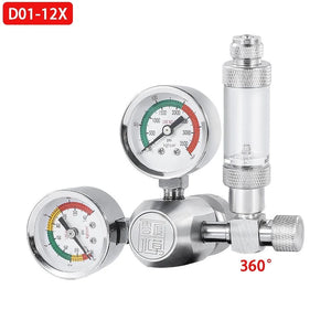 Planet Gates ZRDR DIY Aquarium CO2 Regulator Magnetic Solenoid Kit Check Valve Fish Tank Accessories CO2 Control System Reactor Generator Set