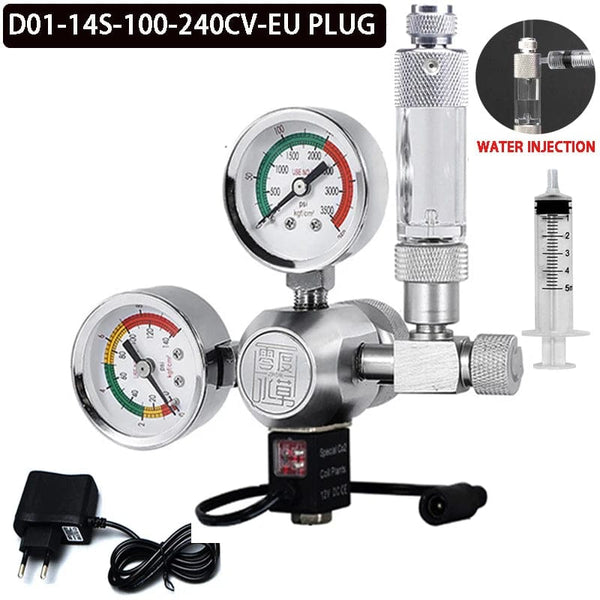 Planet Gates ZRDR DIY Aquarium CO2 Regulator Magnetic Solenoid Kit Check Valve Fish Tank Accessories CO2 Control System Reactor Generator Set