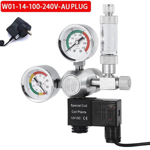 Planet Gates ZRDR DIY Aquarium CO2 Regulator Magnetic Solenoid Kit Check Valve Fish Tank Accessories CO2 Control System Reactor Generator Set
