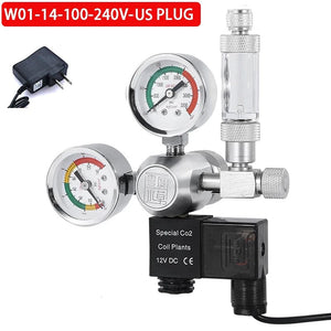 Planet Gates ZRDR DIY Aquarium CO2 Regulator Magnetic Solenoid Kit Check Valve Fish Tank Accessories CO2 Control System Reactor Generator Set
