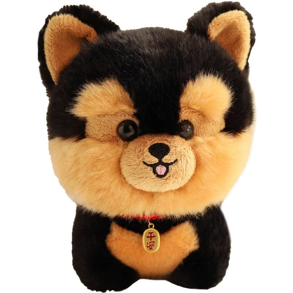 Planet Gates ZU Kawaii Teddy Pets Lifelike Fluffy Puppy Soft Doll Cute Small Chow Pomeranian Corgi Yorkie Plush Toys with Charm Gift For Girl