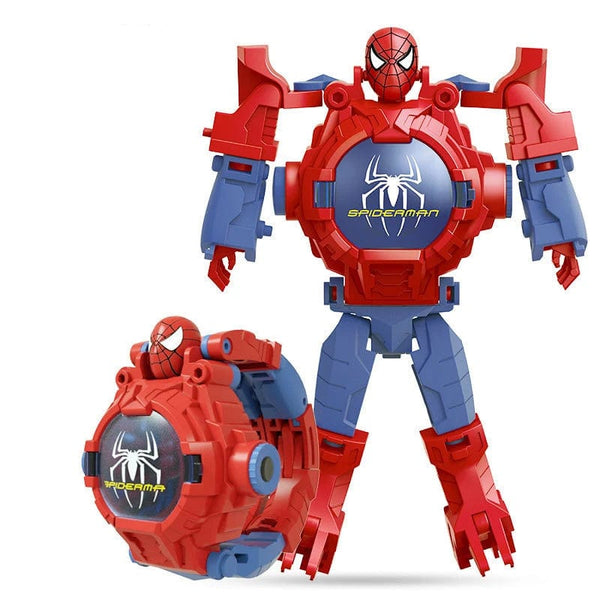 Planet Gates ZZX 24 images Disney Spiderman 24 Projection Patterns Children Watches for Boy Deformation Robot Projection Electronic Clock Kids Christmas