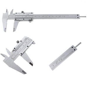 Planet Gates 0-150mm/0.05 Caliper Stainless Steel Vernier Caliper Metal Calipers Gauge Micrometer Measurement Measuring Instrument Tool