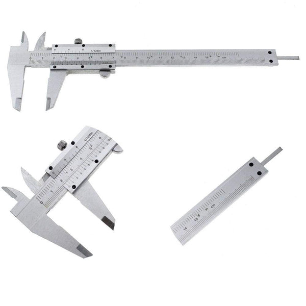 Planet Gates 0-150mm/0.05 Caliper Stainless Steel Vernier Caliper Metal Calipers Gauge Micrometer Measurement Measuring Instrument Tool